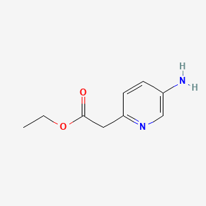 Ethyl 2-(5-aminopyridin-2-yl)acetate structure, CAS 174890-58-5