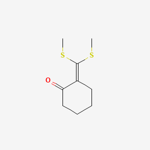 Cyclohexanone, 2-[bis(methylthio)methylene] structure, CAS 17649-90-0