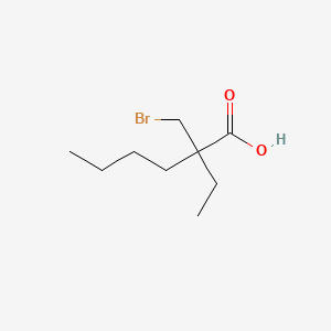 2-(bromomethyl)-2-ethylhexanoic acid structure, CAS 179411-11-1