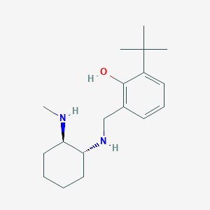 2-(1,1-dimethylethyl)-6-[[[(1R,2R)-2-(methylamino)cyclohexyl]amino]methyl]- Phenol structure, CAS 1801290-26-5