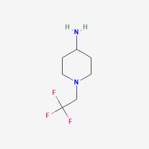 1-(2,2,2-trifluoroethyl)piperidin-4-amine structure, CAS 187217-99-8