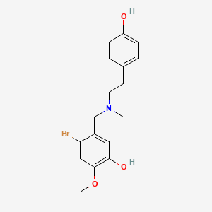 N-(2-bromo-5-hydroxy-4-methoxybenzyl)-N-(4-hydroxyphenethyl)methylamine structure, CAS 188822-63-1