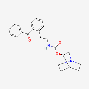 (+)-(R)-Quinuclidin-3-yl [2-(2-benzoylphenyl)ethyl]carbamate structure, CAS 1956436-64-8