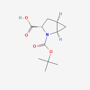 (1R,3S,5R)-2-[(tert-butoxy)carbonyl]-2-azabicyclo[3.1.0]hexane-3-carboxylic acid structure, CAS 197142-34-0