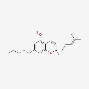 2-Methyl-2-(4-methyl-3-pentenyl)-7-pentyl-2H-1-benzopyran-5-ol structure, CAS 20675-51-8