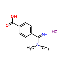 4-(N,N-dimethylcarbamimidoyl)benzoic acid  structure, CAS 210963-78-3
