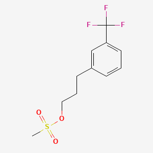 3-(3-(trifluoromethyl)phenyl)propyl methanesulfonate structure, CAS 21172-43-0