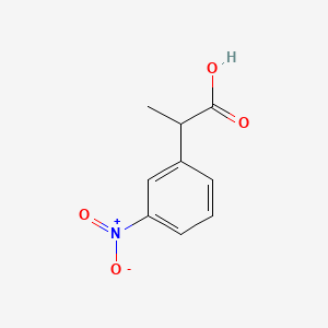 2-(3-Nitrophenyl)propanoic acid structure, CAS 21762-10-7