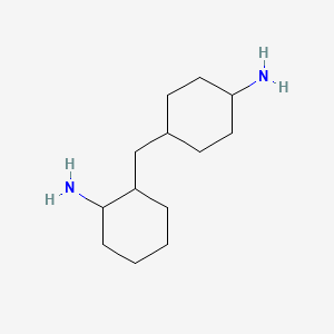 2-[(4-aminocyclohexyl)methyl]cyclohexan-1-amine structure, CAS 24650-10-0