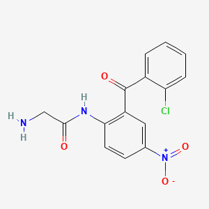 2-AMino-N-[2-(2-chlorobenzoyl)-4-nitrophenyl]acetaMide (ClonazepaM IMpurity) structure, CAS 17714-02-2