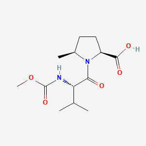 (2S,5S)-1-((methoxycarbonyl)-L-valyl)-5-methylpyrrolidine-2-carboxylic acid structure, CAS 1335316-40-9