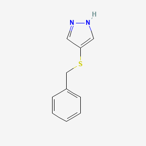 4-benzylthio-1H-pyrazole structure, CAS 308121-87-1