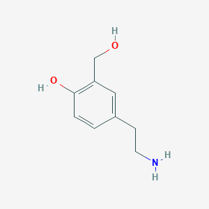 5-(2-aminoethyl)-2-hydroxy-benzenemethanol structure, CAS 32551-66-9