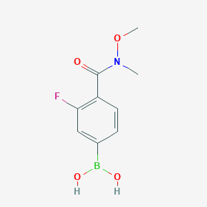 3-FLUORO-4-[(N-METHOXY-N-METHYL)CARBAMOYL]BENZENEBORONIC ACID 98 structure, CAS 913835-59-3