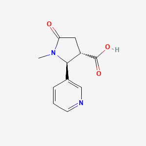 (2S,3S)-1-Methyl-5-oxo-2-(pyridin-3-yl)pyrrolidine-3-carboxylic acid structure, CAS 33224-01-0