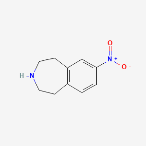 7-Nitro-2,3,4,5-tetrahydro-1H-3-benzazepine structure, CAS 34583-83-0