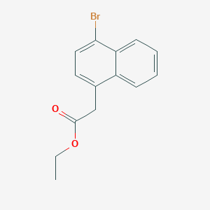 Ethyl 2-(4-bromonaphthalen-1-yl)acetate structure, CAS 34841-59-3