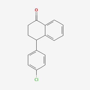4-(4-chlorophenyl)-3,4-dihydronaphthalen-1(2H)-one structure, CAS 36159-73-6