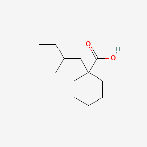1-(2-Ethylbutyl)cyclohexane carboxylic acid structure, CAS 381209-09-2