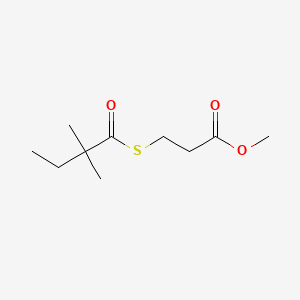 3-[(2,2-Dimethyl-1-oxobutyl)thio]propanoic acid methyl ester structure, CAS 938063-63-9