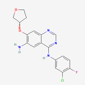 (S)-N4-(3-chloro-4-fluorophenyl)-7-(tetrahydrofuran-3-yloxy)quinazoline-4,6-diaMine structure, CAS 314771-76-1