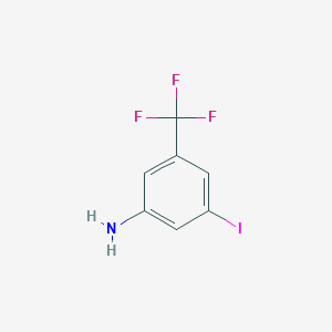 3-iodo-5-trifluoromethylaniline structure, CAS 389571-69-1