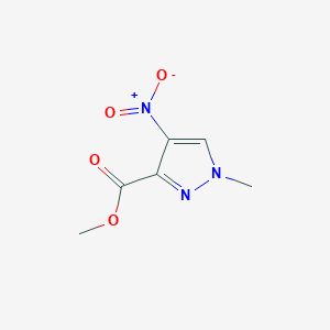 Methyl 1-methyl-4-nitro-1H-pyrazole-3-carboxylate structure, CAS 400877-57-8