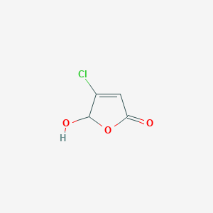 4-CHLORO-5-HYDROXY-2,5-DIHYDROFURAN-2-ONE structure, CAS 40636-99-5