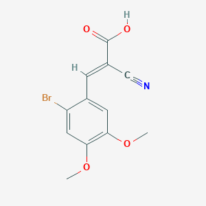 (E)-3-(2-bromo-4,5-dimethoxyphenyl)-2-cy structure, CAS 41234-19-9