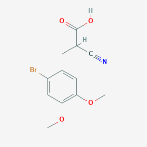 3-(2-bromo-4,5-dimethoxyphenyl)-2-cyanopropionic acid structure, CAS 41234-20-2