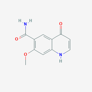 7-Methoxy-4-oxo-1,4-dihydroquinoline-6-carboxamide structure, CAS 417724-81-3