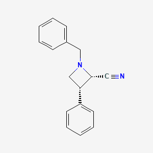 (2S,3R)-1-benzyl-3-phenylazetidine-2-carbonitrile structure, CAS 452096-22-9