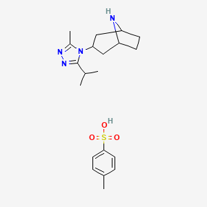 3-(3-Isopropyl-5-methyl-4H-1,2,4-triazol-4-yl)-8-azabicyclo[3.2.1]octane-p-toluenesulfonate structure, CAS 423165-08-6