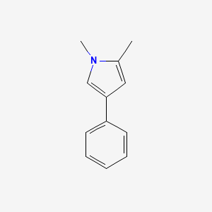 1,2-dimethyl-4-phenyl-1H-pyrrole structure, CAS 52266-24-7