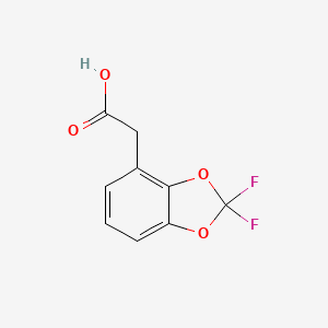 2,2-DIFLUORO-1,3-BENZODIOXOLE-4-ACETIC ACID structure, CAS 531508-33-5