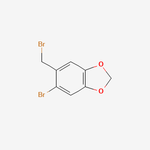 5-Bromo-6-bromomethyl-1,3-benzodioxole structure, CAS 5434-47-9