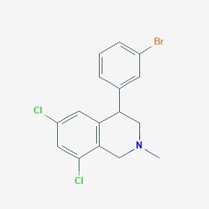 4-(3-BROMOPHENYL)-6,8-DICHLORO-2-METHYL-1,2,3,4-TETRAHYDROISOQUINOLINE structure, CAS 543737-10-6