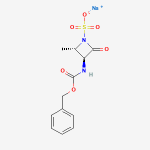 (2S-trans)-2-Methyl-4-oxo-3-[[(phenylmethoxy)carbonyl]amino]-1-azetidinesulfonic acid monosodium salt structure, CAS 115887-91-7