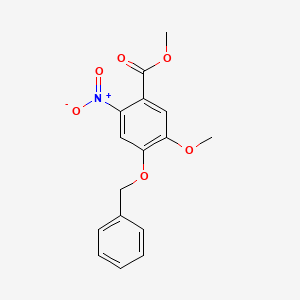 Methyl 4-(benzyloxy)-5-methoxy-2-nitrobenzoate structure, CAS 61032-41-5