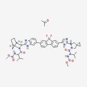 Ledipasvir (acetone) structure, CAS 1441674-54-9