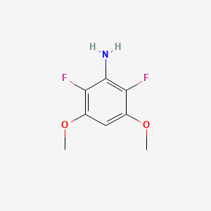 2,6-difluoro-3,5-dimethoxyaniline structure, CAS 651734-54-2