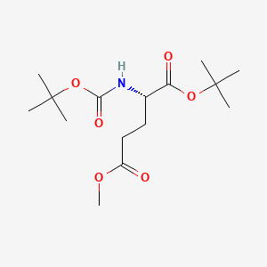 (S)-1-tert-Butyl 5-methyl 2-((tert-butoxycarbonyl)amino)pentanedioate structure, CAS 24277-38-1