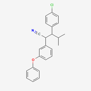 (3-(4-Chloro-phenyl)-4-methyl-2-(3-phenoxy-phenyl)-pentanenitrile ) Decarboxy Fenvalerate structure, CAS 66753-10-4