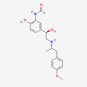 N-(2-Hydroxy-5-{(R)-1-hydroxy-2-[(S)-2-(4-methoxy-phenyl)-1-methyl-ethylamino]-ethyl}-phenyl)-formamide structure, CAS 67346-51-4