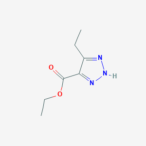 5-Ethyl-1H-[1,2,3]triazole-4-carboxylic acid ethyl ester structure, CAS 682757-68-2