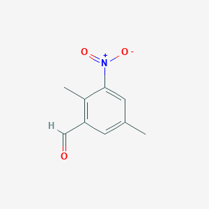 2,5-Dimethyl-3-nitrobenzaldehyde structure, CAS 69022-52-2