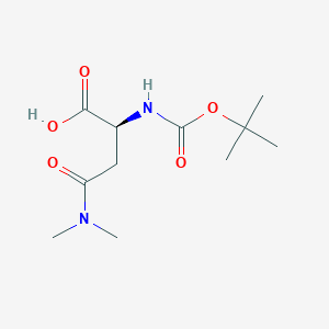 (S)-2-((TERT-BUTOXYCARBONYL)AMINO)-4-(DIMETHYLAMINO)-4-OXOBUTANOIC ACID structure, CAS 70232-19-8