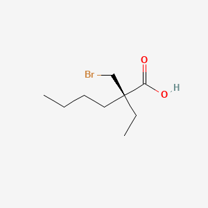 (2S)-2-(Bromomethyl)-2-ethylhexanoic acid structure, CAS 711603-76-8