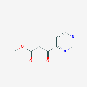 4-Pyrimidinepropanoic acid,ß-oxo,methyl ester structure, CAS 75399-06-3