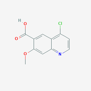 4-chloro-7-methoxyquinoline-6-carboxylic acid structure, CAS 771464-30-3